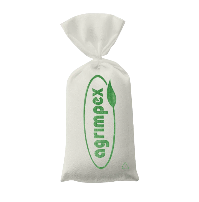 White agrotextile fastening bag