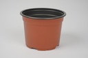 Pot 12cm 8' low brown